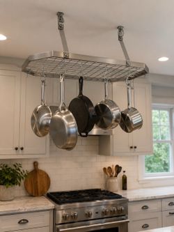 Steal pots and pans hanging rack