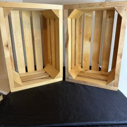 2 Wooden Crates Measures 15.25X11.5X6.5”deep