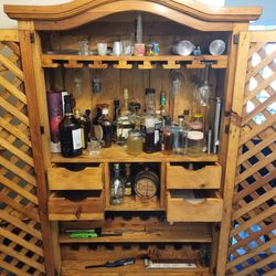 Solid Pine Bar Armoire 10 Drawer, Moving Sale! $ 200