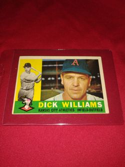 Vintage Old 1960 Dick Williams Baseball Card Topps #188 - in very good condition