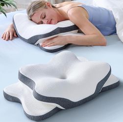 Contour Memory Foam Pillow with Cooling Cover – New