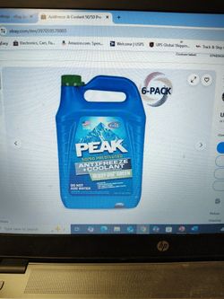 Antifreeze & Coolant (6-Pack) 50/50 Pre-Diluted, Ready Use 1-Gal By Peak Model#RUAB53 