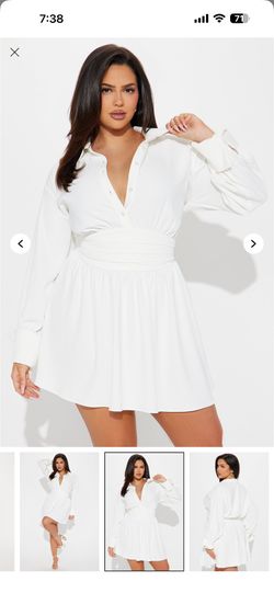 Fashion Nova Ivory Dress Xl