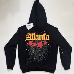 Spider Hoodie Black & Yellow/Red Size Medium