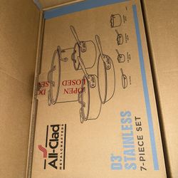 All-Clad D3 Stainless Steel 7-Piece Cookware Set – New in Box (Macy’s Exclusive)