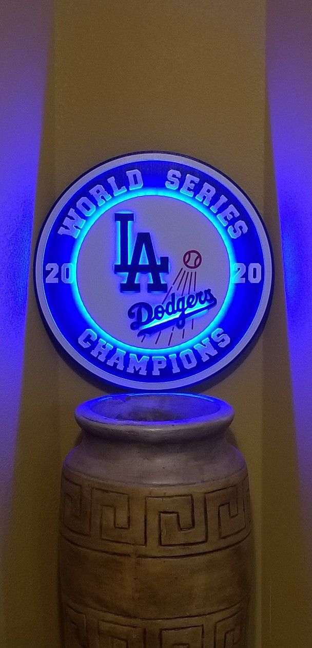 Los Angeles Dodgers 2020 World Series Champions Lighted Sign