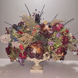 Flower Arrangement With Metal Vase