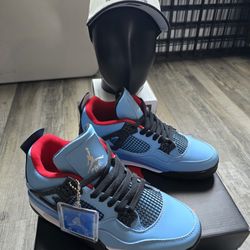 Jordan Retro 4 For Travis Scott Blue Jack Cactus 🌵 