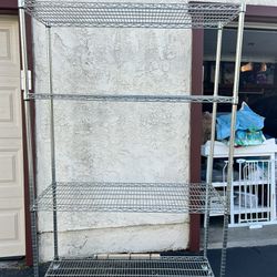 TRINITY 6-Tier Outdoor Wire Shelving Rack with Wheels, 48" x 18" x 72" NSF, Gray Color with wheels