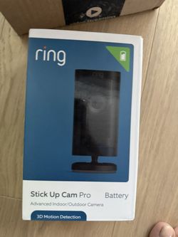 Ring Stick Up Cam Pro Battery | Two-Way Talk with Audio+, 3D Motion Detection with Bird’s Eye Zones, and 1080p HDR Video & Color Night Vision (2023 re