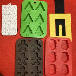 Christmas Silicone Jello Candy Molds Gingerbread Man Santa Christmas Tree