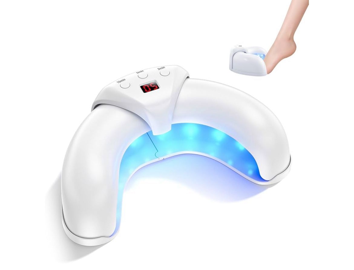 Portable Nail Cleaning Light for Fingernails & Toenails, Home Use Nail Cleaning Light Device for Restores Appearance of Discolored or Damaged Nails