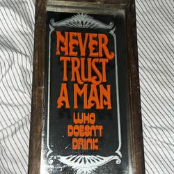 1970s Bar Tavern Mirror Sign