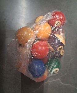 Vintage pool balls 8 ball / great for a man cave