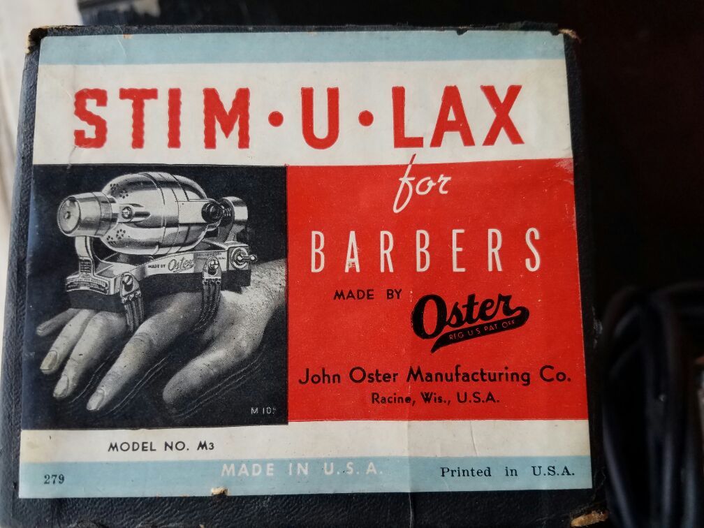 Vintage Oster Massager Stim-U-Lax Model M3 Barber Shop Professional 1960s
