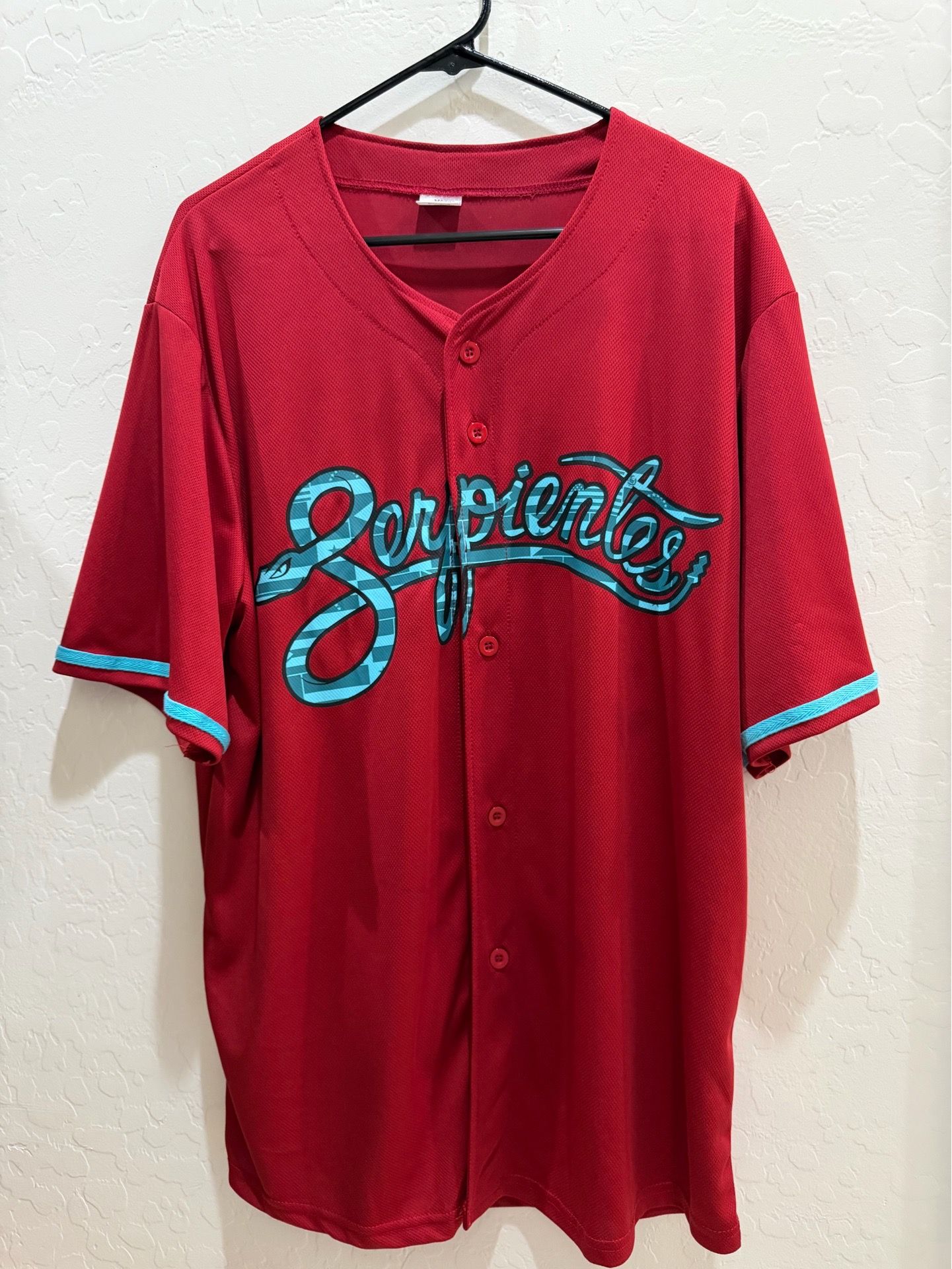 Red Serpientes Baseball Jersey XL