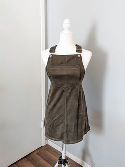 Olive green Overall dress - W XL ($25)