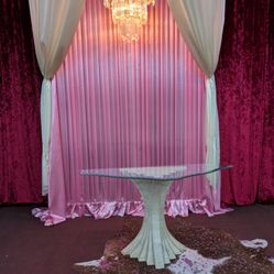 Cream Post Modern Tessellated Console Table