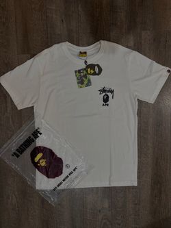 STUSSY x BAPE White Tee (L)