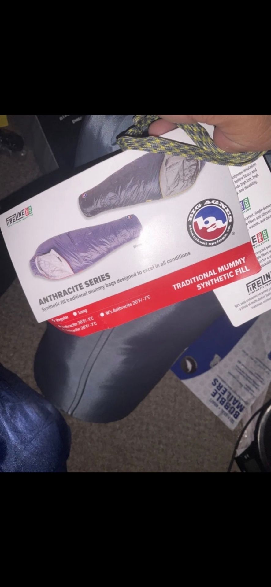 Big Agnes Anthracite 30 FireLine Pro Recycled Sleeping Bag