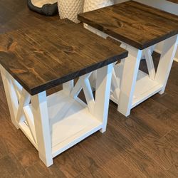 Custom coffee table farmhouse Wood  Modern Rustic Center Oval Set End Table Side Table  Storage Monastery Set Chest  Restoration hardware insp