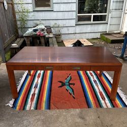 Vintage Solid Wood Mid Century Kimball Desk