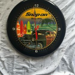 Snap-on Tools Surfboard Wall Clock.