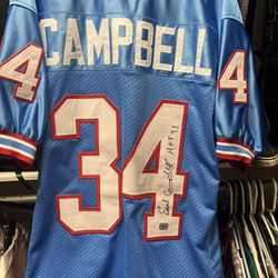 Earl Campbell Signed Jersey