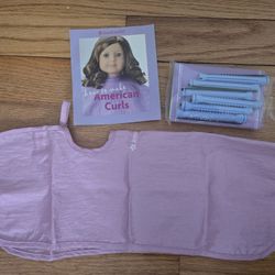 American Girl Curly Rods + Hairstyle Cape