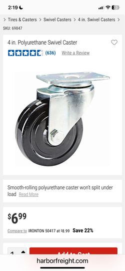 4 - 4’ Swivel Wheels