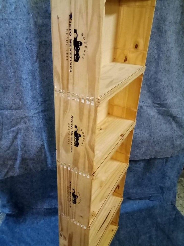 Handmade Custom Wine Crate/Box 5-Shelf Bookcase/Book Shelf