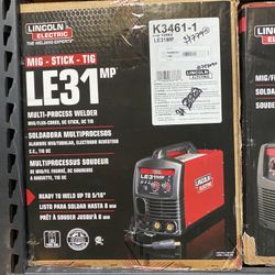 Lincoln Electric 140 Amp LE31MP Multi-Process Stick/MIG/Flux-Core/TIG, 120V, Aluminum Welder with Spool Gun sold separately