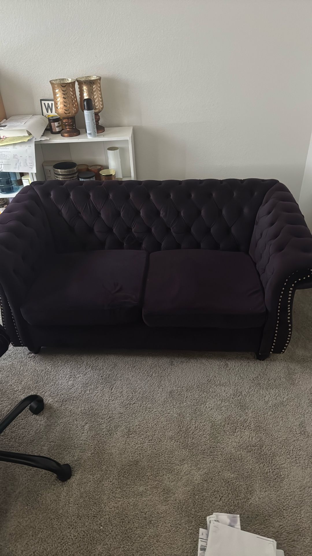 Purple Couch 2 Sofas