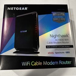 NETGEAR Nighthawk AC1900 Cable Modem Router DOCSIS 3.0 Cable Modem