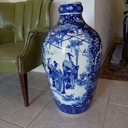Blue & Whire China Chinese Rice/ginger Ceramic Porclean Plaster Container Jar