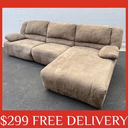 3 piece SECTIONAL sectional couch sofa recliner (FREE CURBSIDE DELIVERY)