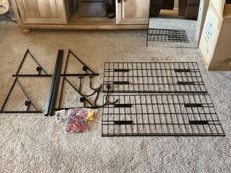 Black Metal Wall-Mounted Garage Storage Rack Kit