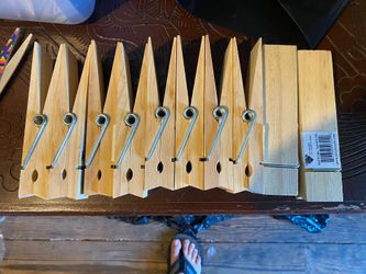 Large Wooden Clothes Pins