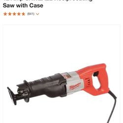 Milwaukee 12 Amp SAWZALL Reciprocating Saw with Case