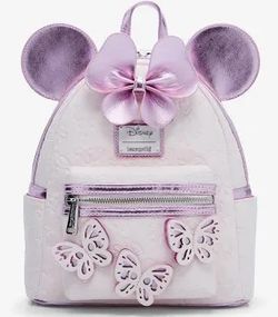 🚦Loungefly Disney Minnie Mouse Pink Butterfly Mini Backpack 