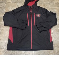 Reebok San Francisco 49ers On Field Jacket Hooded Men's Size Large