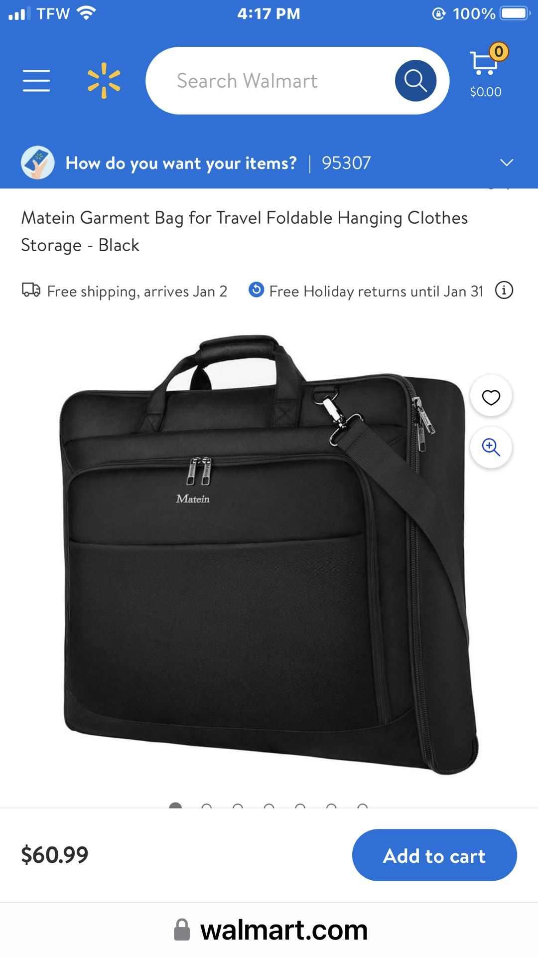 **Reduced.!!”Matein Formal Garment Travel Bag”-Black-NEW
