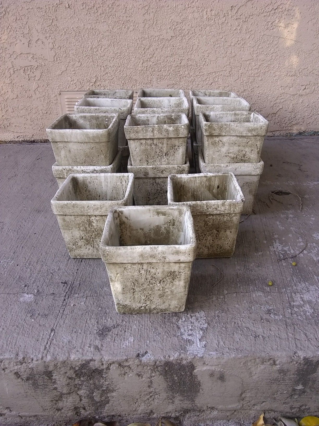 New 5 inch stone colored Flowering pots