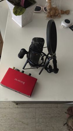 Condenser Microphone with Focusrite Audio Interface