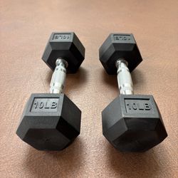 New Set Of 2 10 Pound Dumbells Dumb Bells