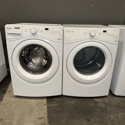 WHIRLPOOL XL CAPACITY WASHER DRYER ELECTRIC SET 