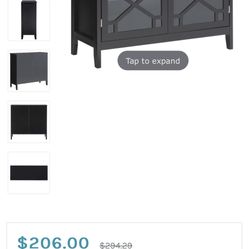 New UnOpened Cabinet With Glass Panels 