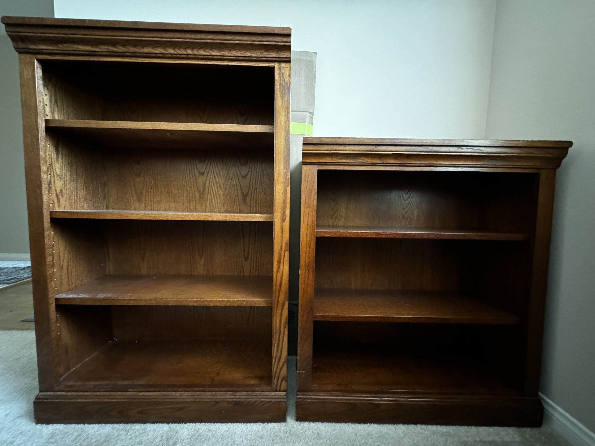 Two Wooden Bookshelves