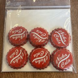 Nuke Cola bottle caps from the Fallout video game 
