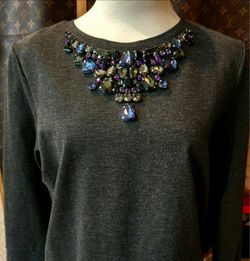 Club Monaco Beheweled top Sz Lg